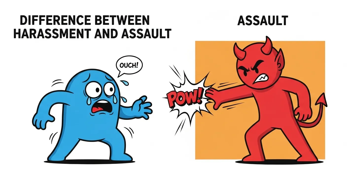 Difference Between Harassment and Assault
