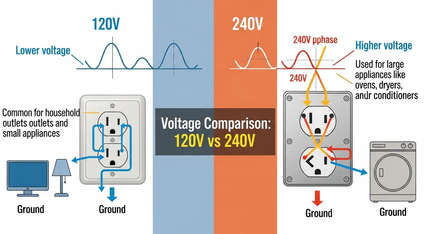 Difference Between 120V and 240V