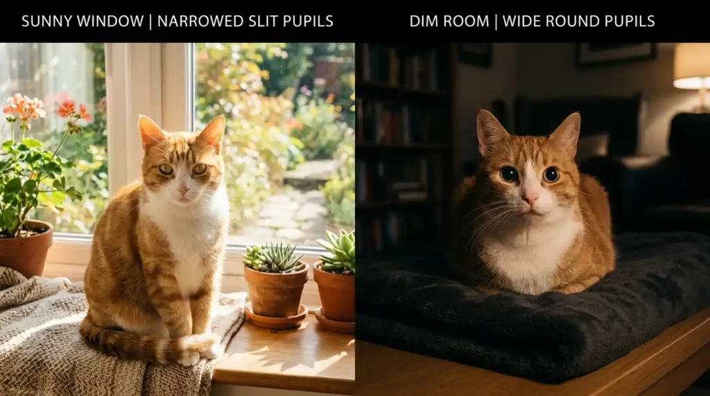 How Lighting Affects Cat Pupils