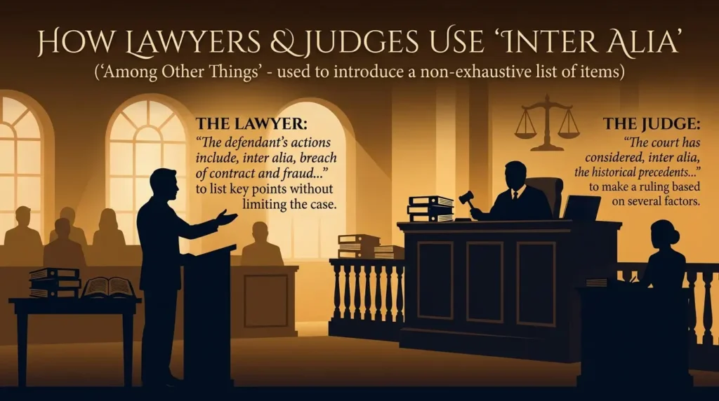 How Lawyers and Judges Use Inter Alia
